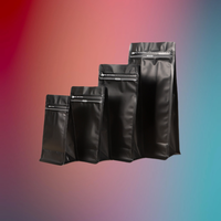 Sacs de café bleu en stock prêt 500ml Sacs de machine de remplissage de café Sacs de café transparents Mate Frost