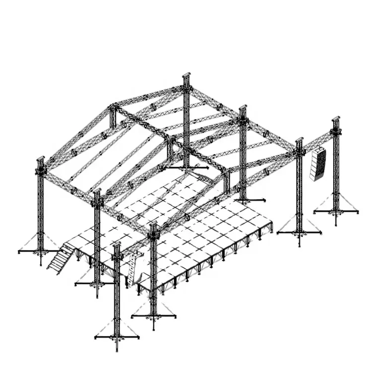 Mobiele Dakverlichting Spigot Truss Voor Outdoor Bruiloft Evenement Show