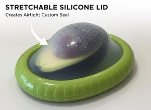 Reusable Plastic Storage <b>Containers</b> for Fresh Avocado Onion Tomato Lemon Injection Techniques for Kitchen <b>Refrigerator</b> Use - Product Image 4