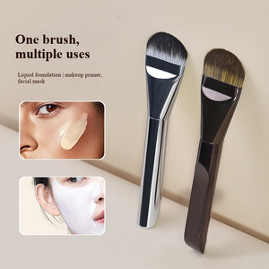 Tongue Shaped Concealer <b>Foundation</b> Brush Ultra Thin Flat Soft Synthetic Fiber Plastic Handle Face Cream Makeup Brush - Product Image 5
