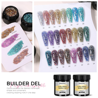 Gel dur pailleté Magic Cube Flash Builder Gel en gros, Gel de construction pour ongles OEM ODM sans HEMA ni TPO, certifié CPSR