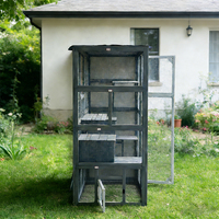 Vente en gros : Grande cage pour animaux de compagnie en bois, villa extérieure imperméable pour chat avec griffoir et hamac en bois