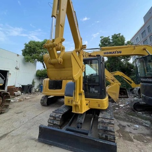 Excavadora pequeña usada original de Japón, marca Komatsu pc55 pc55mr con orugas de caucho para proyectos agrícolas y urbanos. - Product Image 1