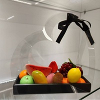 Boîte cadeau transparente pour gâteau IMEE Fancy, en plastique PET, portable, avec base, pour la fête des mères, la Saint-Valentin