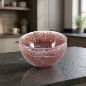 Quartz rose bol d'orgone de 3 pouces en gros cristal artisanat pierres naturelles Reiki roches minéraux accessoires de cuisine vaisselle bol - Product Image 3