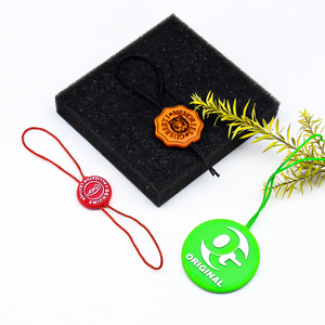 Bền vững PVC quần áo phụ kiện Fastener móc quan hệ dây treo tag chuỗi dập nổi may con dấu thẻ nhựa thương hiệu túi nhãn - Product Image 2