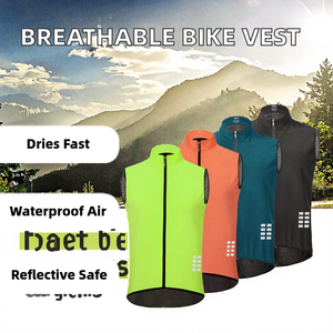 Sleeveless Mesh <b>Cycling</b> Vest Waterproof Breathable Quick Dry Outdoor Sportswear OEM Manufacturer - Product Image 2