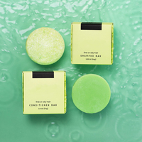 Paquet de 2 barres de shampooing et d'après-shampooing solide naturel sans sulfate avec bio