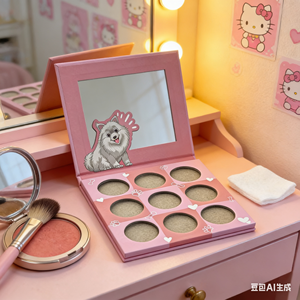 Palette <span class=keywords><strong>de</strong></span> fards à paupières imperméables 9 couleurs satinées et chatoyantes sur le thème des animaux – Haute pigmentation, format voyage pour les amateurs <span class=keywords><strong>de</strong></span> maquillage, adaptée aux carnations foncées et claires - Product Image 2