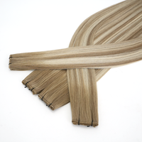 Extensions de cheveux Lanxun Genius Weft, invisibles, avec ongles dorés, entièrement alignées, balayage, cheveux humains vierges Remy, fournisseur