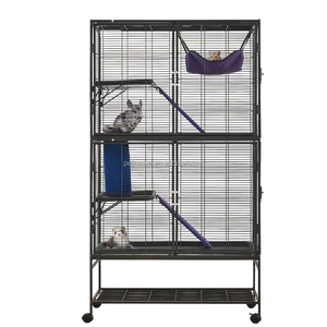 <span class=keywords><strong>Cage</strong></span> de luxe en métal pour petits animaux avec roulettes pour rats, furets, chinchillas et cochons d'Inde - Product Image 5