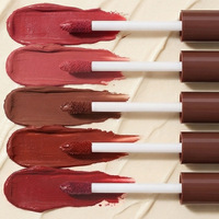 Ensemble de 5 gloss à lèvres mats au chocolat, rouge à lèvres liquide velours, boue à lèvres, longue tenue, imperméable, anti-bavures, kit de maquillage pour femmes