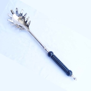 Cuillère ronde à long manche en acier inoxydable, martelée et polie, cuillère de service à pâtes personnalisée - Product Image 5