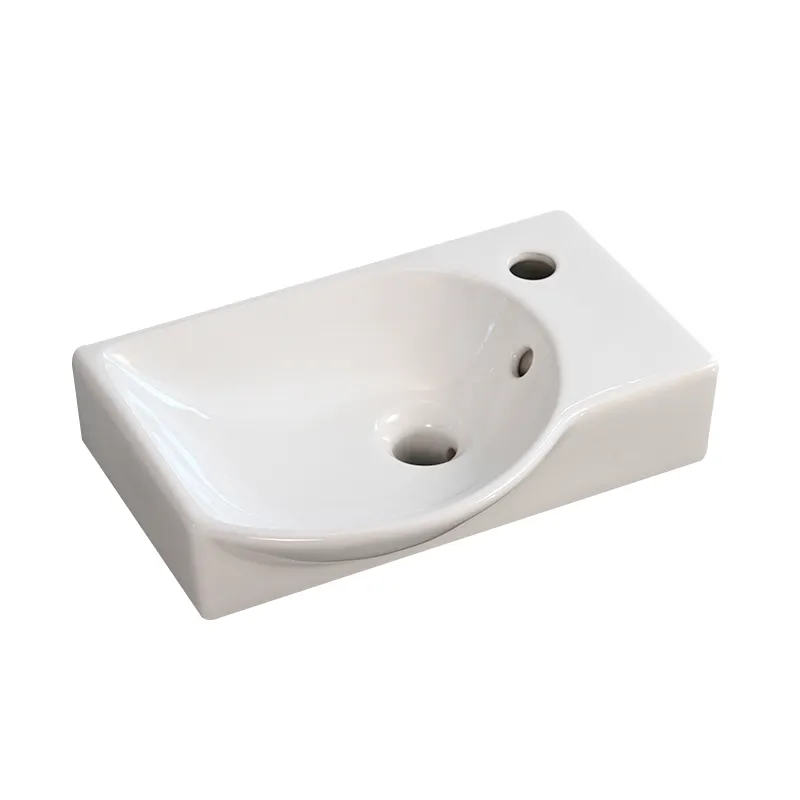 Small apartment preferably smart spray glaze ceramic basin Modern Types Durable White Sink Ceramic Wash Basin