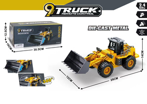 AiJH Camión Bulldozer RC de 9 Canales de Aleación, <span class=keywords><strong>Juguete</strong></span> Metálico con Cargador Eléctrico y Cubo de Acción, Camión RC de Ingeniería - Product Image 6