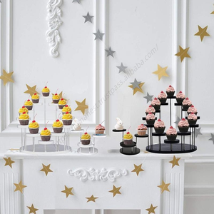 Soporte de exhibición de anillos acrílicos S273 al por mayor, soportes redondos y cuadrados para pasteles y dulces - Product Image 3