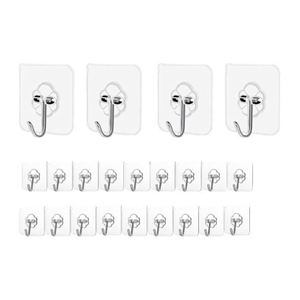 Wholesale Hot Selling Non-trace Strong Adhesive Non-punching Transparent <b>Wall</b> Hooks Magic for Coat Kitchen Bathroom or Door Use - Product Image 2
