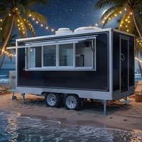 Camion-restaurant mobile en acier inoxydable 2025 de Chine, remorque alimentaire d'occasion, chariots de vente de café avec certification CE