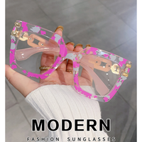 Lunettes de mode rondes noires à grande monture, anti-lumière bleue, monture optique surdimensionnée pour femmes