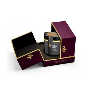 Caja <span class=keywords><strong>de</strong></span> Regalo <span class=keywords><strong>de</strong></span> Cartón Rígido con Logotipo Personalizado en Relieve y Laminado Mate para Envases <span class=keywords><strong>de</strong></span> <span class=keywords><strong>Miel</strong></span>, Bebidas Energéticas, Frascos <span class=keywords><strong>de</strong></span> Vidrio y Botellas - Product Image 4