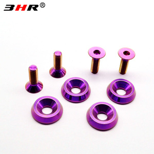 3HR Gr.5, aleación de titanio, Perno de tornillo de titanio, Kit de disfraces para Bahía de motor de automóvil, arandelas M6 - Product Image 5