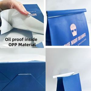 Sacs à Popcorn Personnalisés avec Logo Imprimé, pour Bonbons et Noix, en Papier Kraft Anti-Graisse avec Fermeture à Lanière pour Fêtes d'Anniversaire d'Enfants - Product Image 4