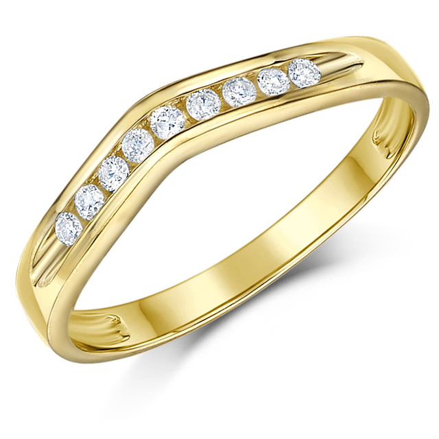 10K/14K/18K Solid Yellow Gold Natural Diamond Ring Men's and Women's Wedding Band Ring Hot Selling Jewelry