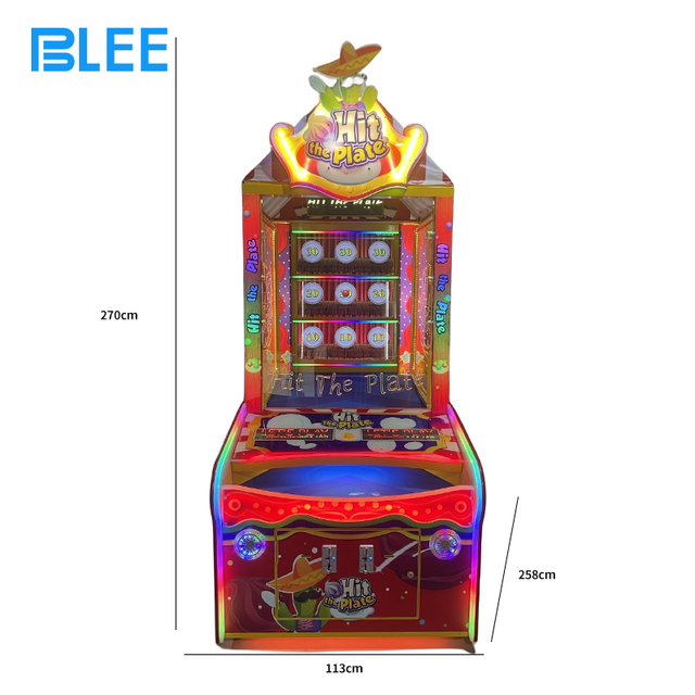 BLEE Coin Operated Hitting Plate Funny Carnival Arcade Game Machine with Ticket Redemption Lottery Metal English 1 Year Warranty