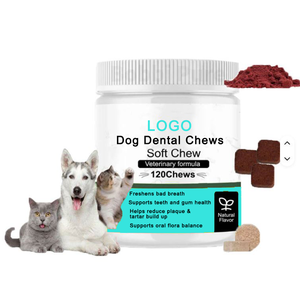 Masticables Dentales para Perros y Gatos, Masticables Blandos |   Fórmula Veterinaria con Polvo de Mejillón de Labio Verde, Zinc y Taurina de Rápida Absorción - Product Image 1