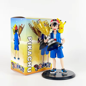 Figurines Pokémon Ash Ketchum Pikachu, articles de merchandising d'anime, gagnants du championnat, jouet modèle, décoration ornementale - Product Image 1