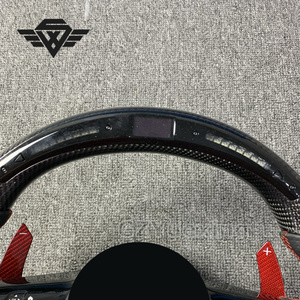 Adecuado para AMG <span class=keywords><strong>Mercedes</strong></span> Benz W204 W205 W167 W213 W222 W207 W212 C209 cinta de fibra de carbono personalizada luz LED volante de coche - Product Image 4