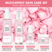 Produk Perawatan Kulit Organik Pemutih Melembapkan Anti Penuaan Serum Wajah Krim Perawatan Kulit Set OEM/ODM Unisex