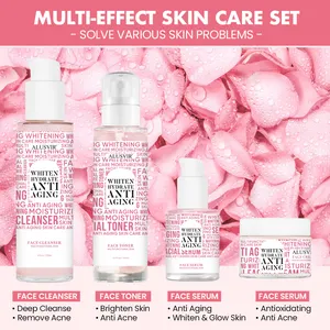 Korean Organic Skin Care Beauty Products Whitening Moisturizing Anti Aging Face Serum Cream Skin Care Set Wholesale For Women