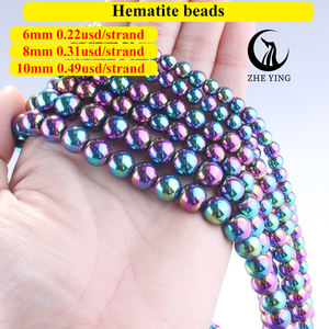 Zhe Ying 6mm 8mm 10mm hématite perles <span class=keywords><strong>de</strong></span> pierre naturelle cristal <span class=keywords><strong>de</strong></span> guérison perles d'hématite <span class=keywords><strong>de</strong></span> pierres précieuses en vrac - Product Image 6