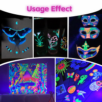 Marqueurs phosphorescents 2026, 8 couleurs, peinture fluorescente néon fine de 3 mm pour masque de fête, tissu, verre, bois et artisanat DIY
