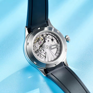 2025นาฬิกาอะนาล็อกอัตโนมัติสำหรับผู้ชายนาฬิกาสายหนังกลกันน้ำสีฟ้าเรืองแสง - Product Image 6