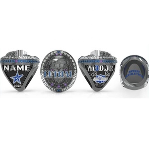 Nuevos anillos de aleación personalizados de campeonato de juego de competición de béisbol para mujeres y niñas - Product Image 2