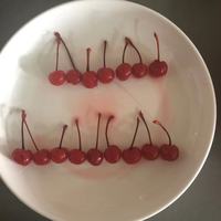 Cerises en conserve certifiées BRC avec tige, dans un sirop épais, cerises rouges Maraschino