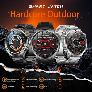 Montre connectée AK95 pour hommes, vente en gros, batterie 1000 mAh, grand écran de 1,85 pouce, boîtier métallique, étanche IP68 et lampe torche LED - Product Image 5
