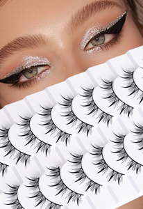 ZYM-DBP-06 ciglia sintetiche arricciate eco-friendly Vegan in fibra chimica domestica riutilizzabile striscia intera alata ciglia finte Mix - Product Image 2