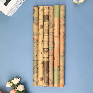 Papier d'emballage kraft style rétro pour fleurs, cadeaux, couvertures de livres, boîtes cadeaux, 100 g/m², compatible impression offset avec revêtement UV - Product Image 4
