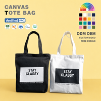 Ensemble de sacs fourre-tout en toile noir et blanc personnalisés, design à blocs contrastés, sac à bandoulière réutilisable et résistant pour le shopping