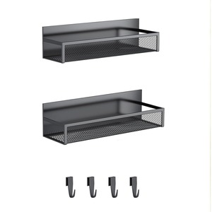 Étagère magnétique de rangement pour réfrigérateur et lave-linge, 4 niveaux, noire, organisateur de cuisine suspendu pour les essentiels du réfrigérateur - Product Image 5