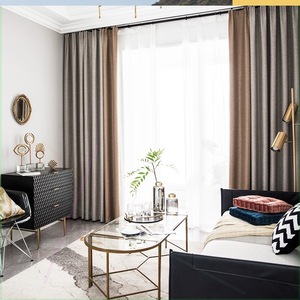 Rideaux occultants en <span class=keywords><strong>toile</strong></span> <span class=keywords><strong>de</strong></span> <span class=keywords><strong>jute</strong></span> texturée double lin à prix avantageux, vente chaude, pour salon et chambre à coucher - Product Image 4