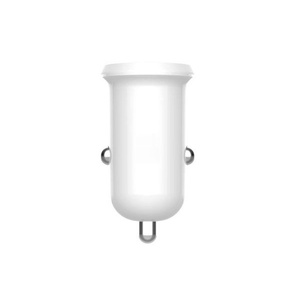 Caricabatterie da auto - caricatore da accendisigari con 2 porte USB, 12W di potenza, in colore bianco, ideale per caricare dispositivi. - Product Image 1