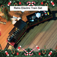Offre Spéciale : Train Électrique de Noël pour Enfants – Jouet de Voiture en Plastique Fonctionnant sur Piles avec Rails de Chemin de Fer et Jouets de Piste pour la Maison