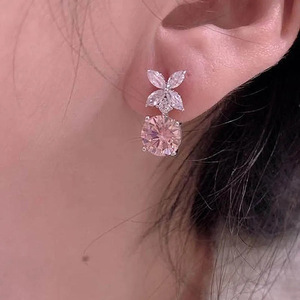 Orecchini Pendenti Floreali Scintillanti per Donne, Eleganti Orecchini a Fiore per Uso Quotidiano e Feste, Gioielli alla Moda - Product Image 3