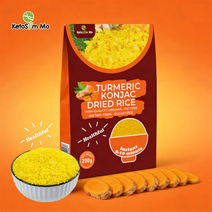 定制免费样品 低碳水化合物减肥餐 红薯粉干米 姜黄味魔芋干米 - Product Image 1