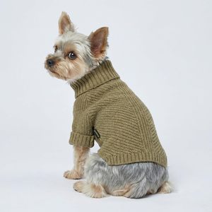 Elegante Suéter Térmico para Mascotas, Mezcla de Lana, Tejido, Ropa para Perros, Cuello Alto Grueso, para Navidad, Acción de Gracias, Bodas y Eventos - Product Image 1