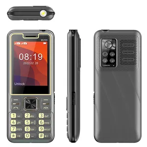 M200 Gsm 2G Bar Telefoon Dual Sim Kaart Grote Sleutel 2.4Inch Scherm Mobiele Telefoon Voor Oude Man Vrouw Mp3 Recorder